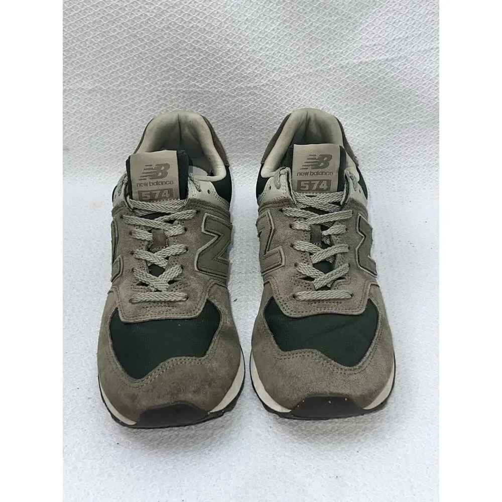 New Balance 574 U574UBB Olive Bone Sneakers Men’s 10.5 Women’s 12 Suede